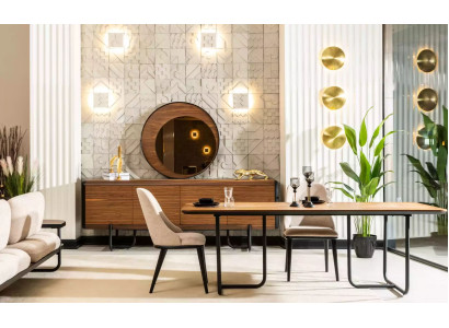 Tavolo da pranzo design 4 sedie da sala da pranzo in legno set 5 pezzi  Tavolo da pranzo design 4 sedie da sala da pranzo in legno set 5 pezzi